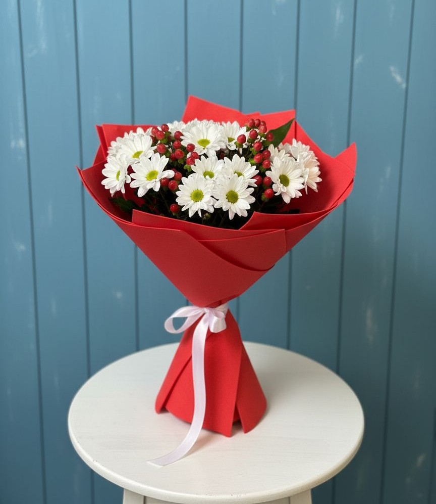 Букет цветов из: Хризантемы в Дне