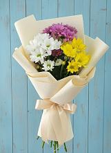 Букет цветов из:  Хризантемы #REPLACE_PRED# Дне