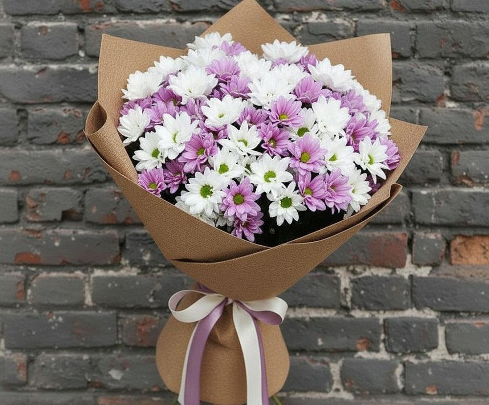 Букет цветов из: Хризантемы в Дне