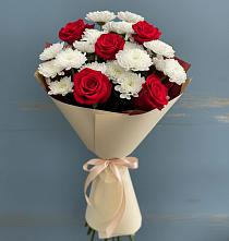 Букет цветов из:  Розы и Хризантемы в Дне