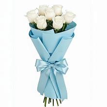 Букет 7 белых роз Проуд #REPLACE_PRED# Дне