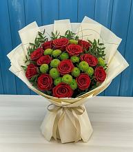 Букет цветов из:  Розы и Хризантемы в Дне