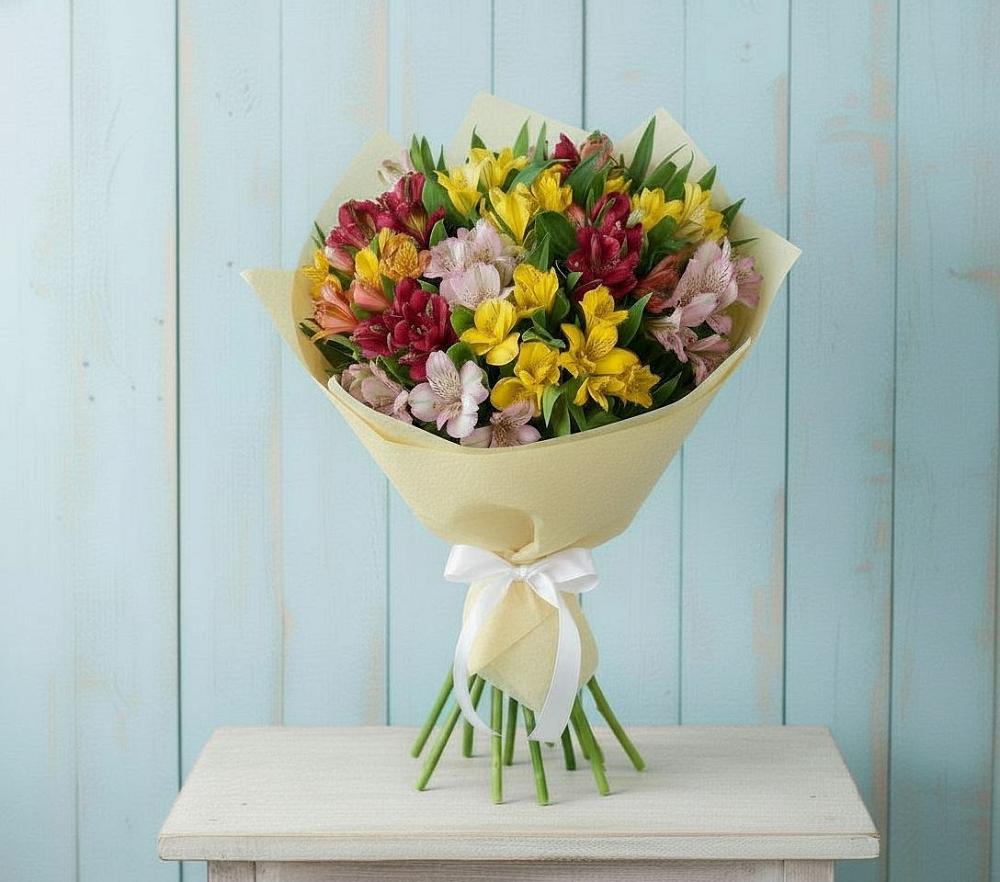 Букет цветов из: Альстромерии в Дне