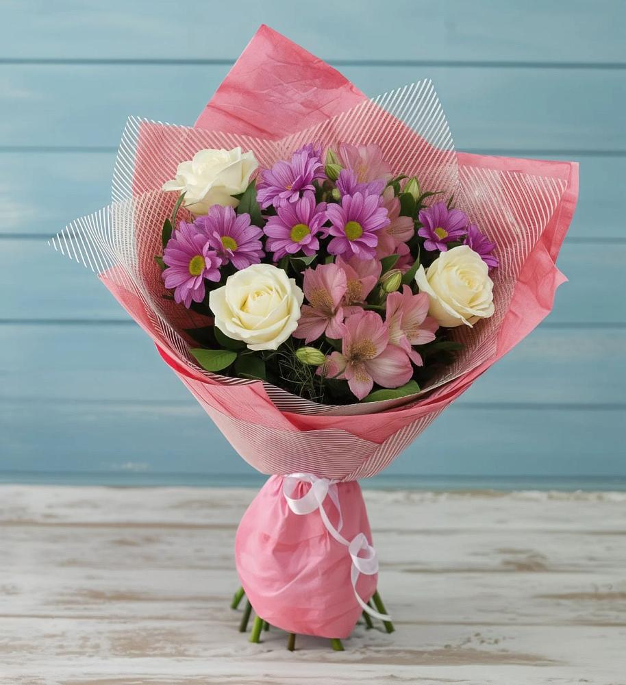 Букет цветов из: Герберы в Дне