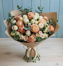 Букет цветов из:  Альстромерии и Розы #REPLACE_PRED# Дне
